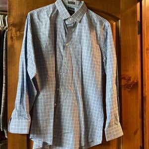 Mens blue striped Neiman Marcus dress shirt!